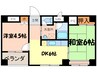 パ－ル熱田 2DKの間取り