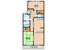 竹中マンション 2LDKの間取り