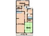 竹中マンション 2LDKの間取り