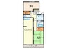 竹中マンション 2LDKの間取り