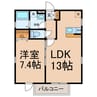 グランレーヴ庄内通 1LDKの間取り