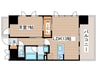 GRAND ESPOIR IZUMI 1LDKの間取り
