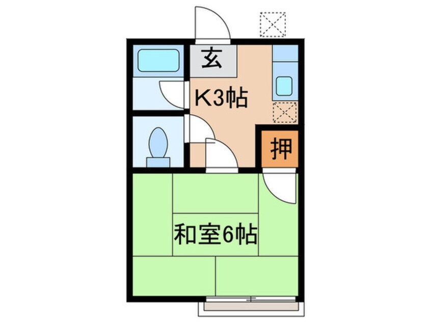 間取図 コーポ平安