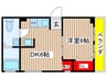 メゾンひまわり 1DKの間取り