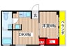 メゾンひまわり 1DKの間取り