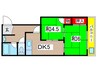 大角ビル 2DKの間取り