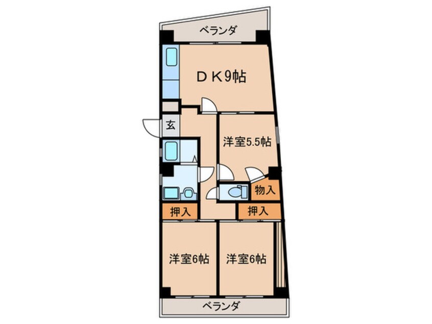 間取図 エスポワール大成