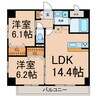 axis meisei 2LDKの間取り