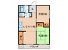 花の池ハイツ 2LDKの間取り