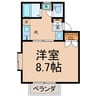 ルシエール八神 1Kの間取り