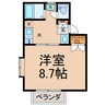 ルシエール八神 1Kの間取り