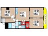 センチュリー栄 3DKの間取り