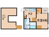 ディープリバー 1Kの間取り