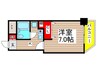 ﾗｲｵﾝｽﾞﾏﾝｼｮﾝ鶴舞第２(206) 1Kの間取り
