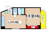 沢上サンシャイン 1LDKの間取り