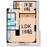 山伸ビル 1LDKの間取り