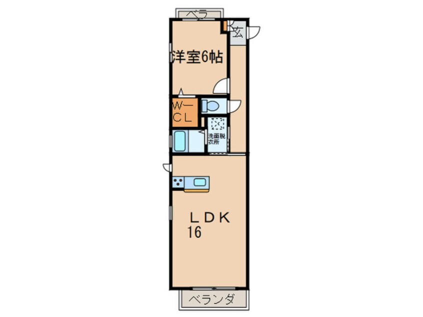 間取図 Ｐｒｏｍｅｎａｄｅ唐山