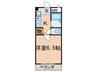 ラポ－ル川本 1Kの間取り
