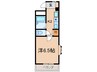 ラポ－ル川本 1Kの間取り