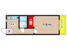 第三オオタビル 1Kの間取り