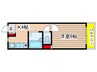 第三オオタビル 1Kの間取り
