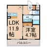 ﾌﾟﾘﾐｴｰﾙ東水切町Ⅰ 1LDKの間取り