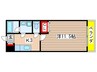 ＨＡＮＡＹＡＳＨＩＫＩ 1Kの間取り