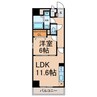 グランツ東別院 1LDKの間取り