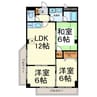 ファミール森後 2LDKの間取り