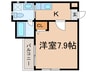 ボヌール社が丘 1Kの間取り