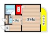 アヴニール 1Kの間取り