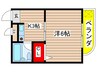 アヴニール 1Kの間取り