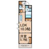 COZY豊岡通 1LDKの間取り