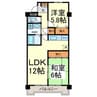 レジデンスα 2LDKの間取り