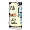 ラ・カンパネーラ 1LDKの間取り
