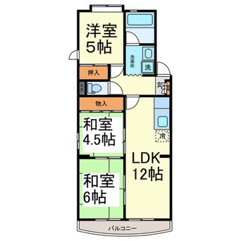 間取図 サンパーク大鐘