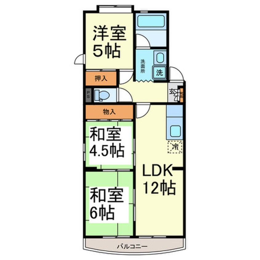 間取図 サンパーク大鐘