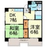 サンパーク大鐘Ⅲ 2DKの間取り