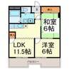 サンパーク大鐘Ⅲ 2LDKの間取り