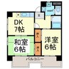 サンパーク大鐘Ⅲ 2DKの間取り