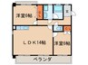 サニーハイツ庄中 2LDKの間取り