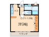 ミラシオン古渡 1Kの間取り