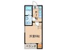 コンパートハウス上飯田 1Kの間取り