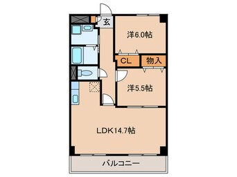 間取図 クレア－ル城並