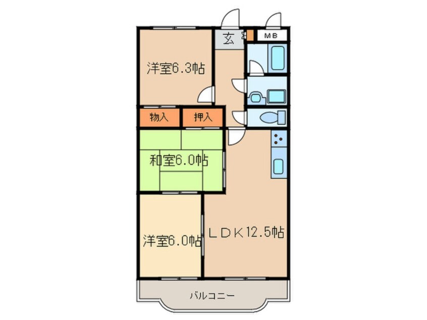 間取図 エステートＥＸ－白鳥