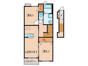 間取図 ラフレシ－ルＫＭ