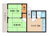 コーポやまよし 2DKの間取り
