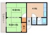 コーポやまよし 2Kの間取り