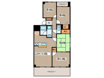 間取図 ユニーブル赤坪1号館（301）