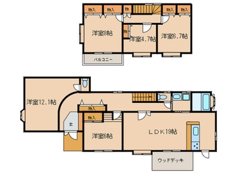 間取図 田中町一丁目貸家